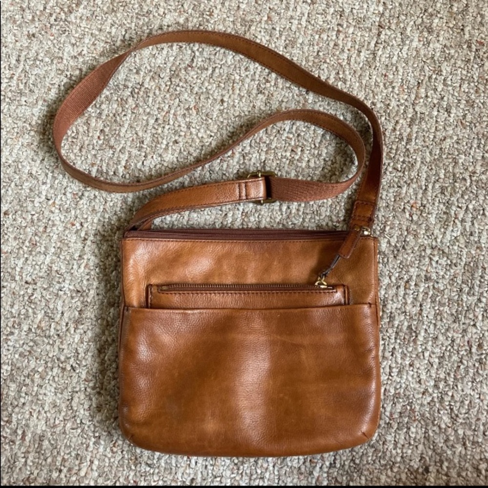 Fossil leather crossbody bag
